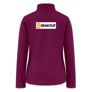 Finance Bitcoin Break out T-Shirt – Crypto Trader - Women’s Soft Shell Jacket - raspberry - Back