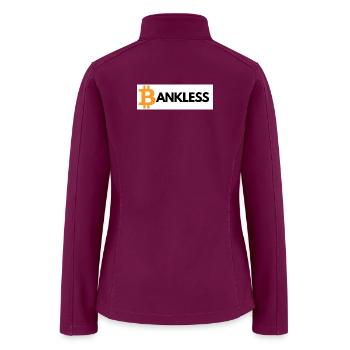 Bitcoin Bankless – Decentralized Crypto Revolution - Women’s Soft Shell Jacket - raspberry - Back