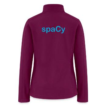 Spacy Programming Logo NLP AI ML NLP  AI ML Open - Women’s Soft Shell Jacket - raspberry - Back