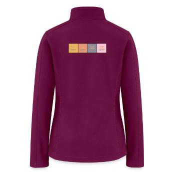 Cozy Comfy Quad Panels - Women’s Soft Shell Jacket - raspberry - Back