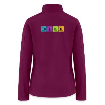 Think Periodic Table Typography - Women’s Soft Shell Jacket - raspberry - Back