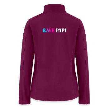 Techno Rave Men EDM Rave Daddy Rave Papi - Women’s Soft Shell Jacket - raspberry - Back
