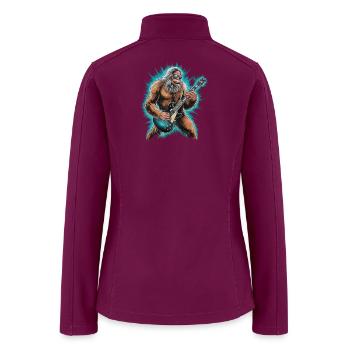 Sasquatch Rockstar Guitar Vibes - Women’s Soft Shell Jacket - raspberry - Back