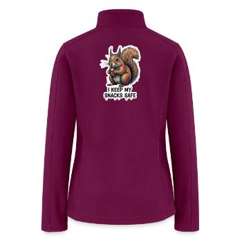 Snack Guardian Squirrel - Women’s Soft Shell Jacket - raspberry - Back
