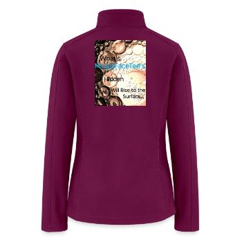 Hidden Will Rise to Surface - Women’s Soft Shell Jacket - raspberry - Back