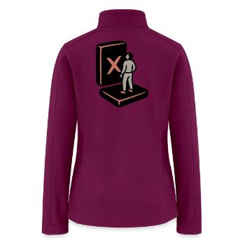 Bouldering Wall Rock Climbing Gym Climber - Women’s Soft Shell Jacket - raspberry - Back