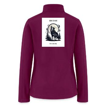 wolf - Women’s Soft Shell Jacket - raspberry - Back