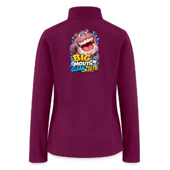 Big Mouth Clean Teeth Hippo - Women’s Soft Shell Jacket - raspberry - Back