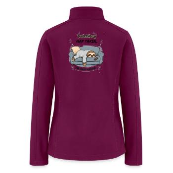 Cozy Sloth Pajama Couch - Women’s Soft Shell Jacket - raspberry - Back