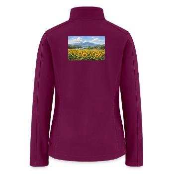 Sunflower Ridge Farmscape - Women’s Soft Shell Jacket - raspberry - Back