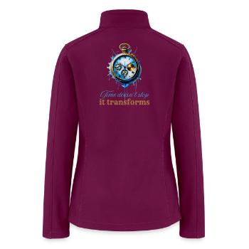 Time Transforms Watch Splash - Women’s Soft Shell Jacket - raspberry - Back