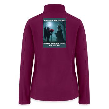 Mothman Romance - Women’s Soft Shell Jacket - raspberry - Back