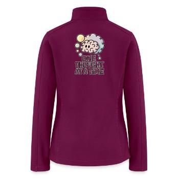 One Thought At A Time Brain - Women’s Soft Shell Jacket - raspberry - Back