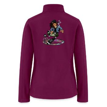 Lion Skater Graffiti Boss - Women’s Soft Shell Jacket - raspberry - Back