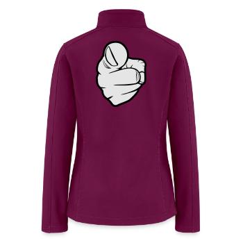 Pointing at you, finger - Women’s Soft Shell Jacket - raspberry - Back