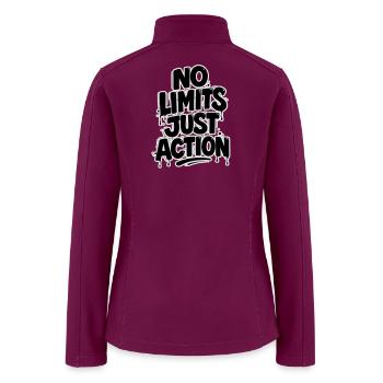 No Limits Just Action - Women’s Soft Shell Jacket - raspberry - Back