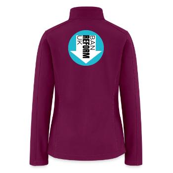 Ban Reform UK! - Women’s Soft Shell Jacket - raspberry - Back