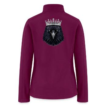Crowned Raven Regal - Women’s Soft Shell Jacket - raspberry - Back