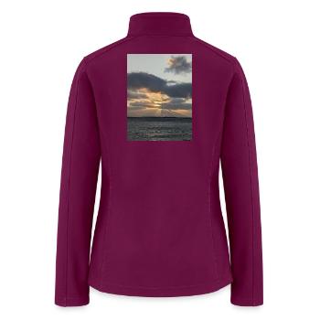 Sunset Rays Over Ocean - Women’s Soft Shell Jacket - raspberry - Back
