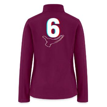 Glitch Six Hand Embrace - Women’s Soft Shell Jacket - raspberry - Back