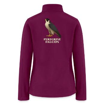 Peregrine Falcon Emblem - Women’s Soft Shell Jacket - raspberry - Back