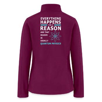 Quantum Physics Science Theory - Women’s Soft Shell Jacket - raspberry - Back