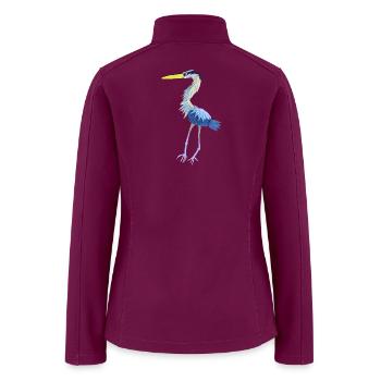 Great Blue Heron - Women’s Soft Shell Jacket - raspberry - Back