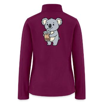 koala bubble tea - Women’s Soft Shell Jacket - raspberry - Back