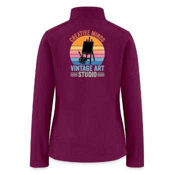 Creative Minds Vintage Studio - Women’s Soft Shell Jacket - raspberry - Back