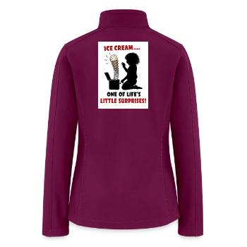 Funny Ice Cream Little Surprises Shirt - Women’s Soft Shell Jacket - raspberry - Back