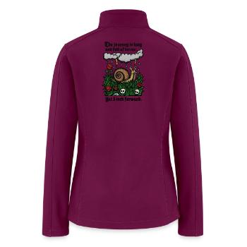 Long Journey Snail Through Terrors - Women’s Soft Shell Jacket - raspberry - Back