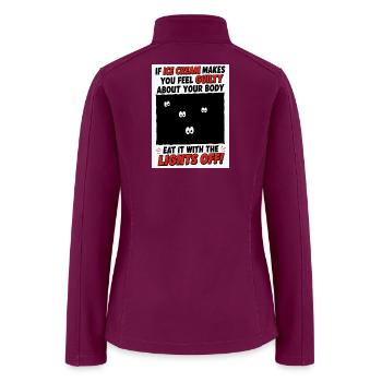 Ice Cream With the Lights Off - Women’s Soft Shell Jacket - raspberry - Back