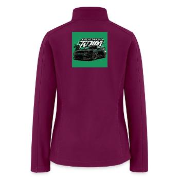 Green Neon Drift Car Art - Women’s Soft Shell Jacket - raspberry - Back