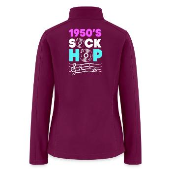 Retro Sock Hop Dancer - Women’s Soft Shell Jacket - raspberry - Back