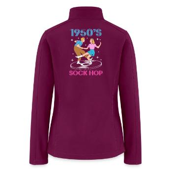 Sock Hop 1950s Dance Party - Women’s Soft Shell Jacket - raspberry - Back