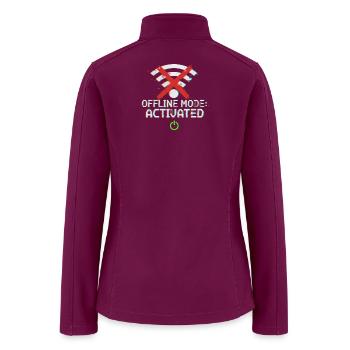 Offline Mode Activated - Women’s Soft Shell Jacket - raspberry - Back