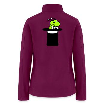 Caterpillar top hat magician wizard magic trick - Women’s Soft Shell Jacket - raspberry - Back