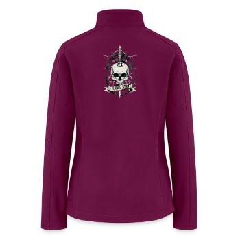 Gothic Skull Dagger Art – Eternal Strife Lightning - Women’s Soft Shell Jacket - raspberry - Back