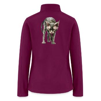 Sphynx Cat - Women’s Soft Shell Jacket - raspberry - Back