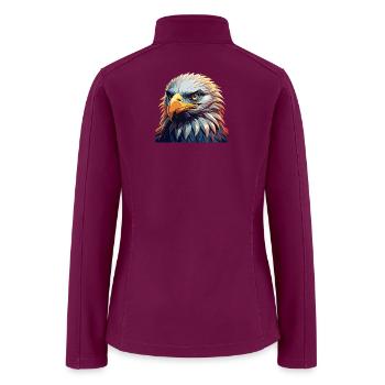 Vivid Eagle Portrait - Women’s Soft Shell Jacket - raspberry - Back