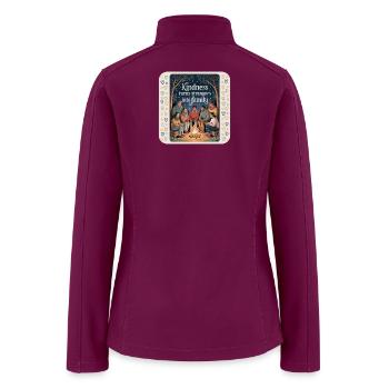 Kindness Celebrates Family Bonding - Women’s Soft Shell Jacket - raspberry - Back