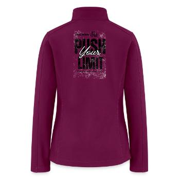 Push Your Limit Motivational Positive SignT-Shirt - Women’s Soft Shell Jacket - raspberry - Back