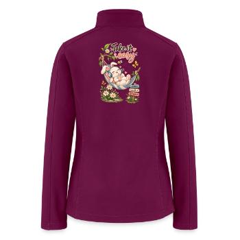 Take It Easy Bunny Hammock - Women’s Soft Shell Jacket - raspberry - Back