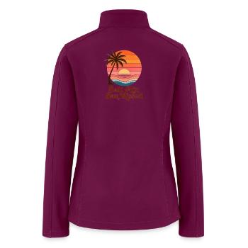 Salt Air Sun-Kissed Sunset - Women’s Soft Shell Jacket - raspberry - Back