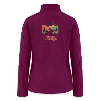 Take the Scenic Route - Women’s Soft Shell Jacket - raspberry - Back