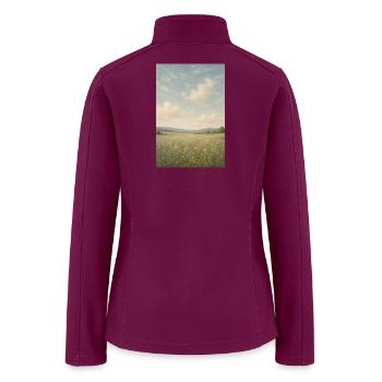 Meadow Bloom Under Wide Sky - Women’s Soft Shell Jacket - raspberry - Back