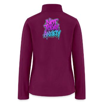 Not Today Anxiety Graffiti - Women’s Soft Shell Jacket - raspberry - Back