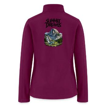 Summit Dreams Mountain Landscape - Women’s Soft Shell Jacket - raspberry - Back