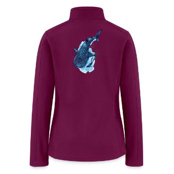 Whale Shark Dive Art - Women’s Soft Shell Jacket - raspberry - Back
