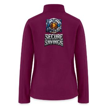 Crypto Vault Secure Savings - Women’s Soft Shell Jacket - raspberry - Back